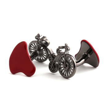 Νέα ανδρικά μανικετόκουμπα νοσταλγικά ρετρό μέγεθος με τροχό ποδηλάτου, εξατομικευμένη διασκεδαστική μανσέτα για όλα τα παιχνίδια