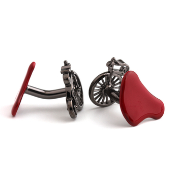 Νέα ανδρικά μανικετόκουμπα νοσταλγικά ρετρό μέγεθος με τροχό ποδηλάτου, εξατομικευμένη διασκεδαστική μανσέτα για όλα τα παιχνίδια