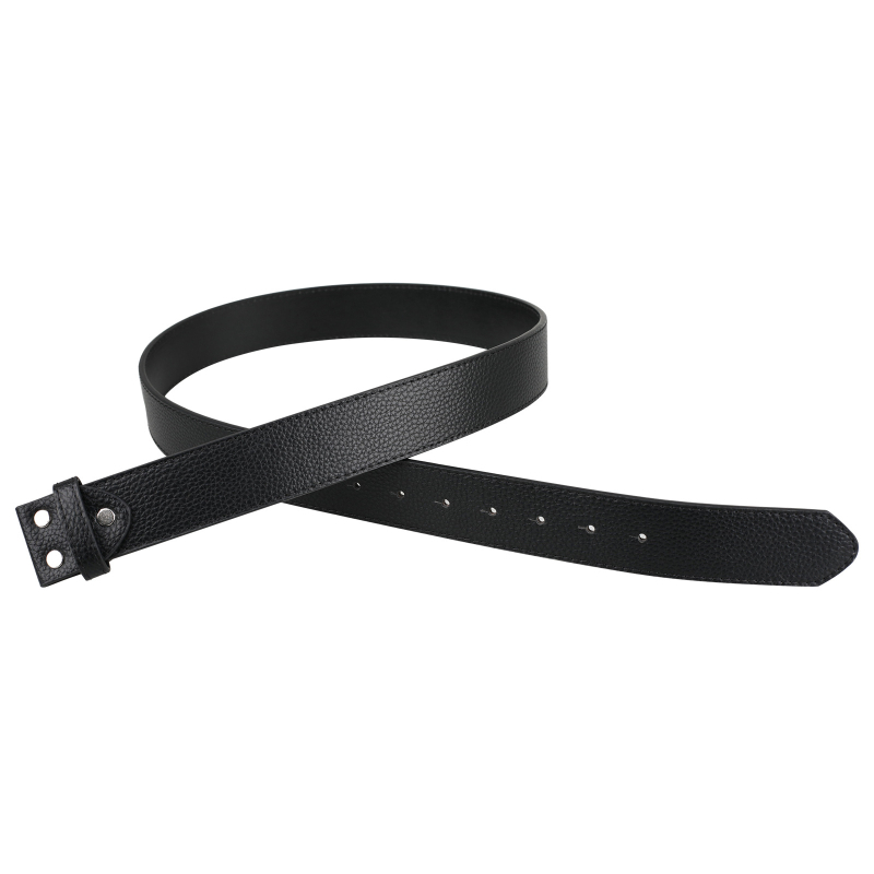 Litchi PU diržas be sagties, lygios sagties, diržo kūnas, lygios sagties derantis dirželis