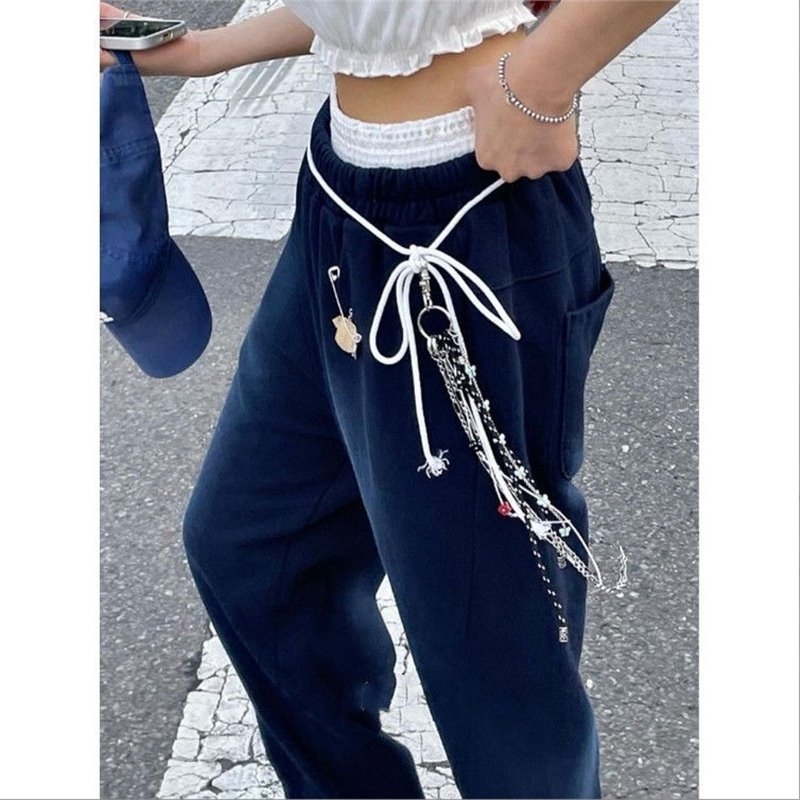 Kim Ji-Ni to paties stiliaus juosmens grandinėlės aksesuarai, aukštos klasės retro stiliaus moteriški 2025 m. vasaros nauji korėjietiško stiliaus aksesuarai mados tendencijose