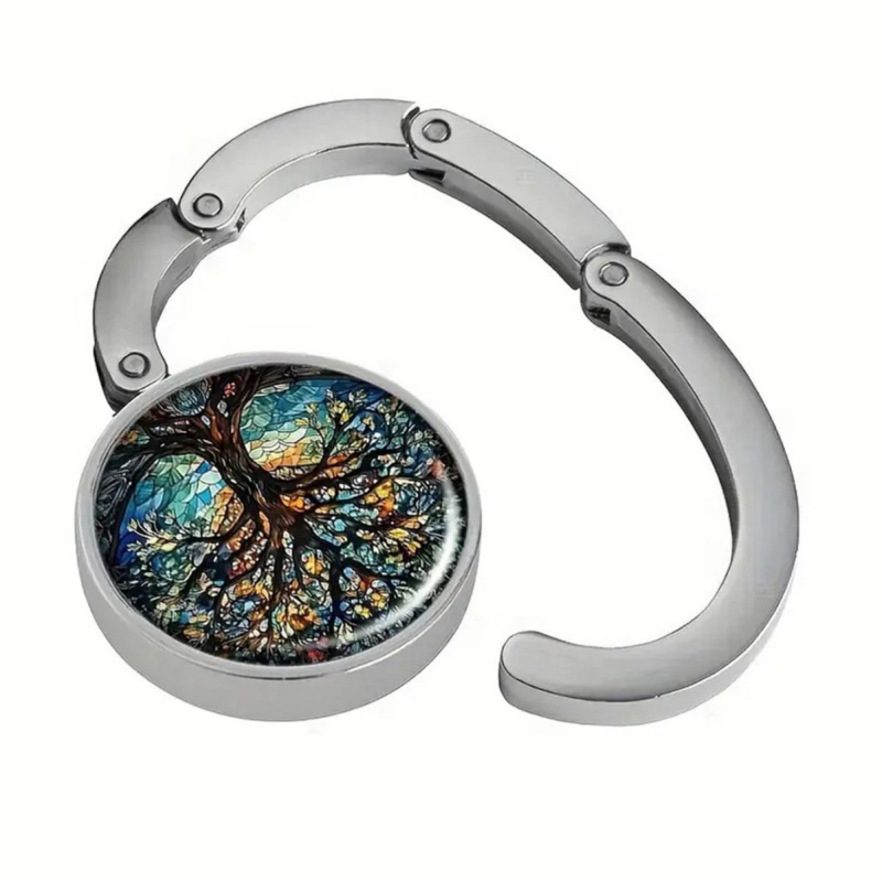 „Happy Tree“ kabliukas krepšiui, nešiojamas kabliukas, sulankstomas kabliukas krepšiui, piniginė, studento kabliukas