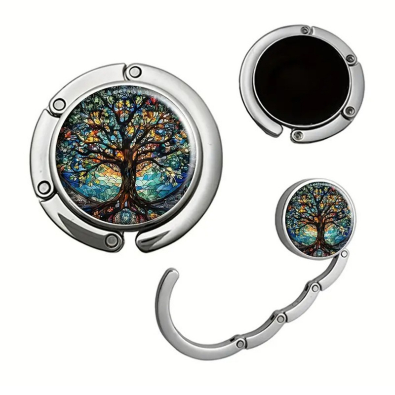 „Happy Tree“ kabliukas krepšiui, nešiojamas kabliukas, sulankstomas kabliukas krepšiui, piniginė, studento kabliukas