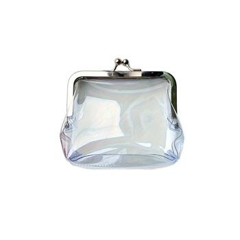 Naujas permatomas PVC monetų piniginės segtukas, paprastas nešiojamas mini kosmetikos lūpų dažų laikymo krepšys