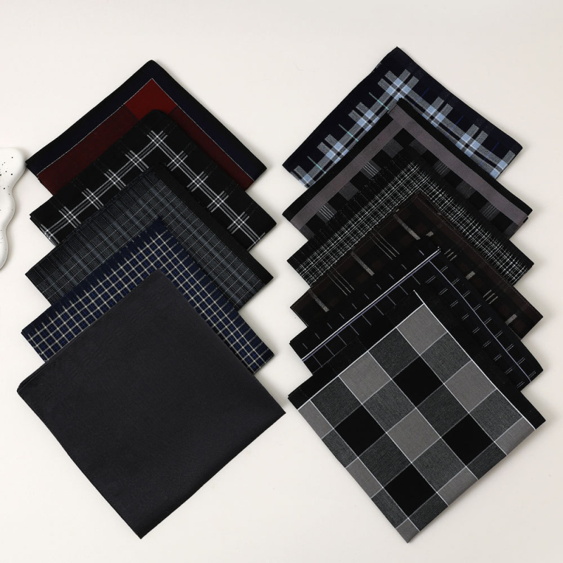 Vyriška grynos medvilnės nosinė, klasikinė, siūlais dažyta, languota nosinė, senovinė, plona, vandenį sugerianti, prakaitą šluostanti nosinė, tarptautinio populiarumo sulaukianti prekė.