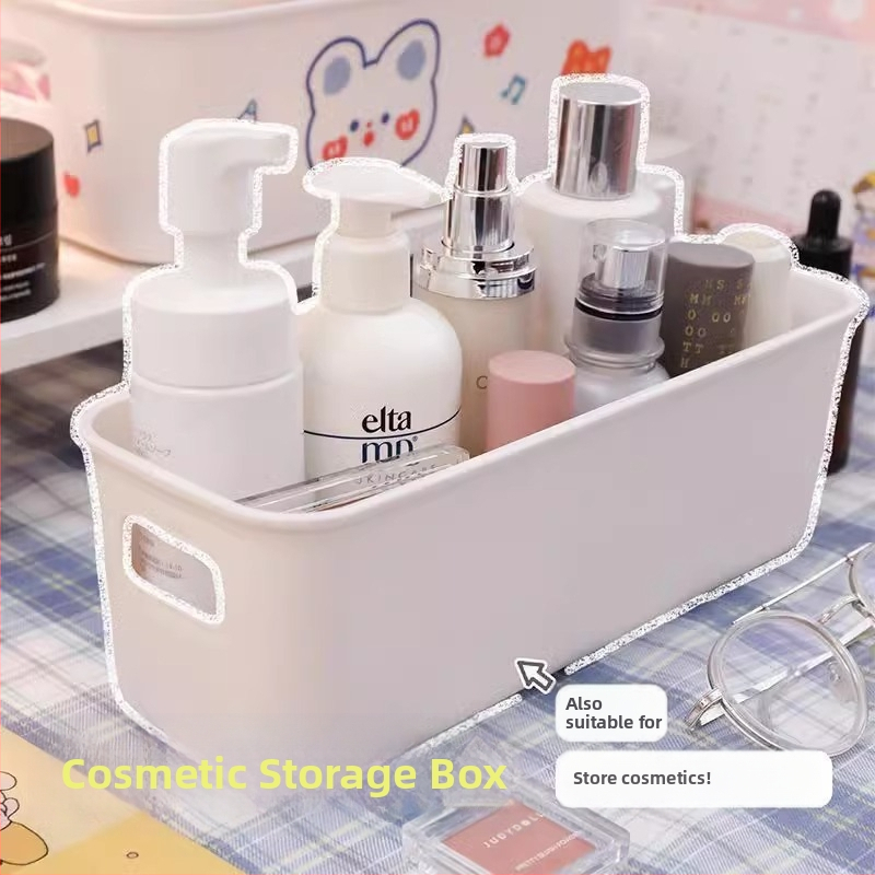 Namams skirta paprasta pieno baltumo laikymo dėžutė, stalviršio organizavimo dėžutė, stačiakampė laikymo dėžutė, daugiafunkcinė stalčių laikymo dėžutė