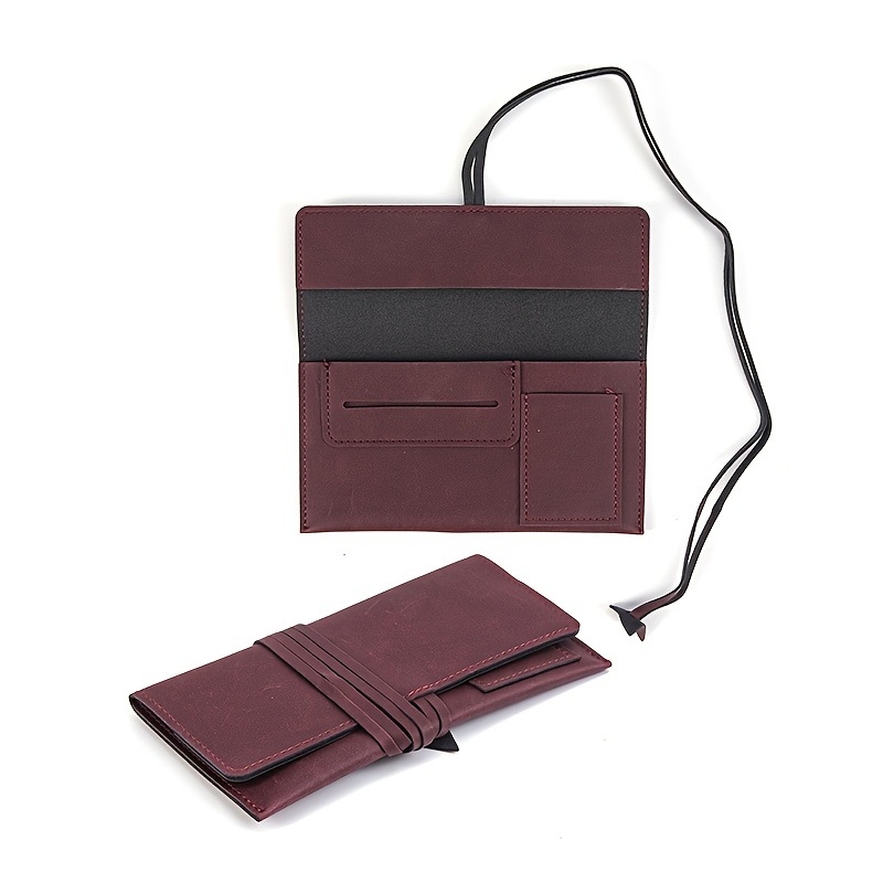 Nešiojamas kūrybingas medinis cigarečių pypkių maišelis PU odos pypkių kosmetikos krepšys Nešiojamas įrankių pypkių aksesuaras Vieno maišelio kosmetikos krepšys