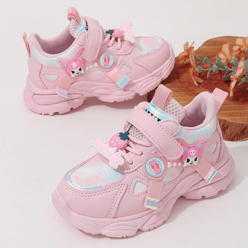 Vaikiški sportiniai bateliai, nauji 2025 m. pavasario ir rudens patogūs ir mieli mergaičių bėgimo bateliai, laisvalaikio bateliai, tėčių bateliai, vaikiški bateliai