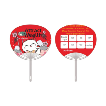 Προσαρμοσμένη διαφήμιση ανεμιστήρων ακίνητων περιουσιών κοσμήματος οδοντιατρικής σχολής εγγραφής κινούμενων σχεδίων προώθησης πλαστικός ανεμιστήρας εκτύπωσης εργοστασίων άμεσος ανεμιστήρων