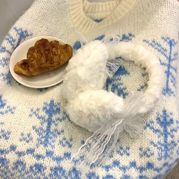 Nėriniuotų kaspinų pliušinės ausinės, antifrizinės, sulankstomos, meilės ausinės, ausų šildytuvai, didmeninė prekyba