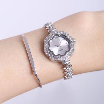 2025 Νέο Μόδας Ευέλικτο Diamond Lace Round Diamond Alloy Bracelet Quartz Watch Εξατομικευμένο Βραχιόλι