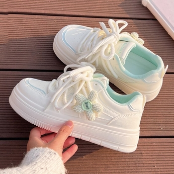 Λευκά Παπούτσια για Γυναικεία 2025 Νέα Δημοφιλή Παπούτσια Εξειδίκευσης για Γυναικεία Άνοιξη & Φθινόπωρο Μοντέρνα, Ευέλικτα, Casual Αθλητικά Παπούτσια με Χοντρή Σόλα