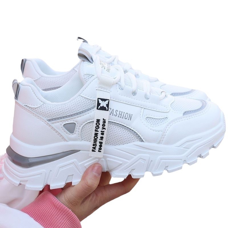 Moteriški sportbačiai tėčiams, madingi „Instagram“ tinkle, minkštas padas, lengvi, sumažina pėdas, universalūs, itin populiarūs, 2025 m. vasaros nauji moteriški batai, sportbačiai