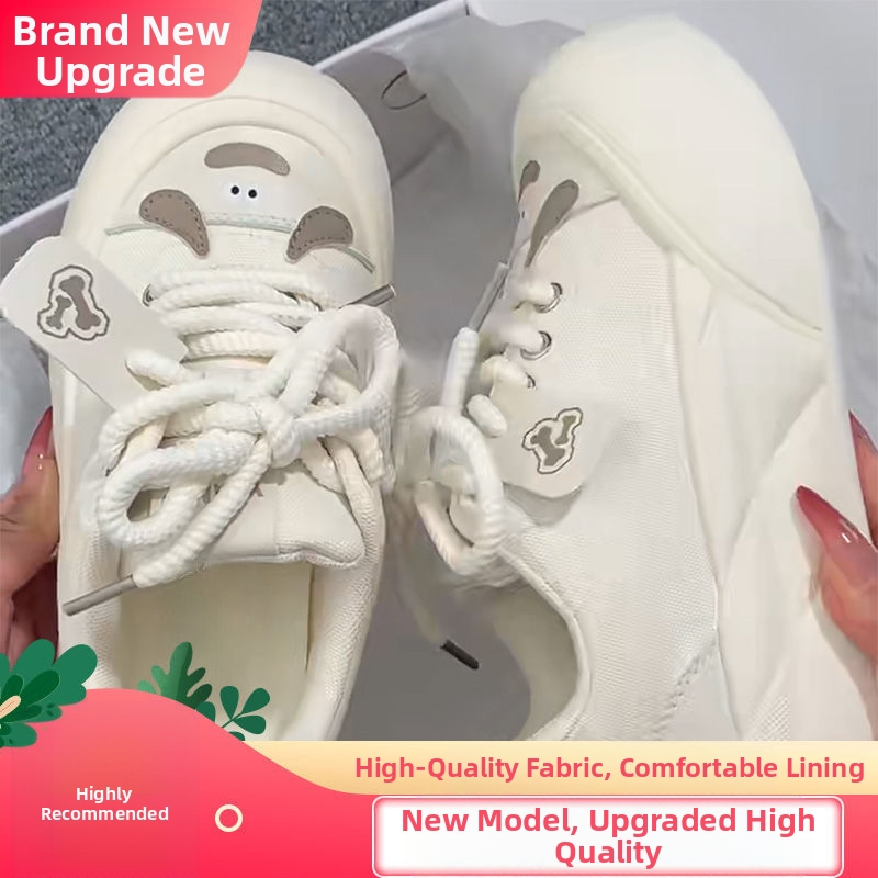 2025 m. pavasario ir vasaros nauji, stilingi laisvalaikio sportbačiai moterims, minkšti padai su sijonais, maži balti bateliai, universalūs, stilingi bateliai