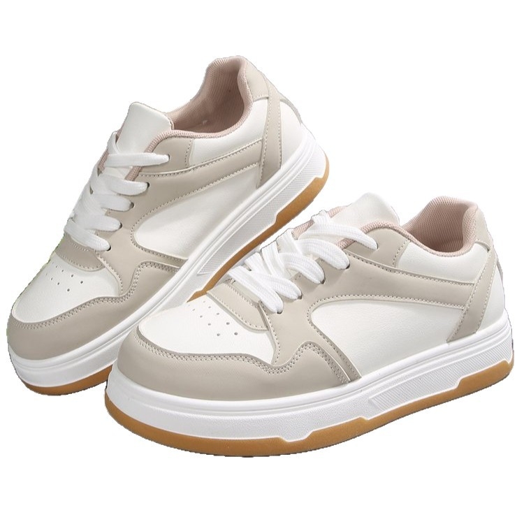 Didelių dydžių balti moteriški batai, eksportuojami per sieną, 2025 m. pavasario ir rudens nauji korėjietiško stiliaus batai, madingi storapadžiai sportbačiai, laisvalaikio batai, didmeninė prekyba