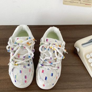 Γυναικεία Αθλητικά Παπούτσια από Λάστιχο Φθινοπώρου 2024 Χαμηλά με Κορδόνια (Ύψος Άνω Μεσαίου Μεγέθους Λιγότερο από 10cm)