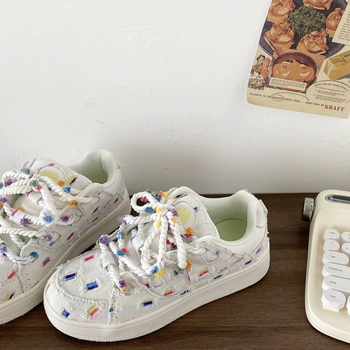 Γυναικεία Αθλητικά Παπούτσια από Λάστιχο Φθινοπώρου 2024 Χαμηλά με Κορδόνια (Ύψος Άνω Μεσαίου Μεγέθους Λιγότερο από 10cm)
