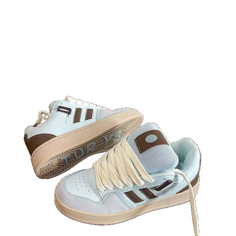 „Xiaozhong“ originalūs storapadžiai ežero mėlynos spalvos duonos batai, 2025 m. nauji pavasario visų rungtynių studentų lengvi laisvalaikio riedlenčių batai moterims