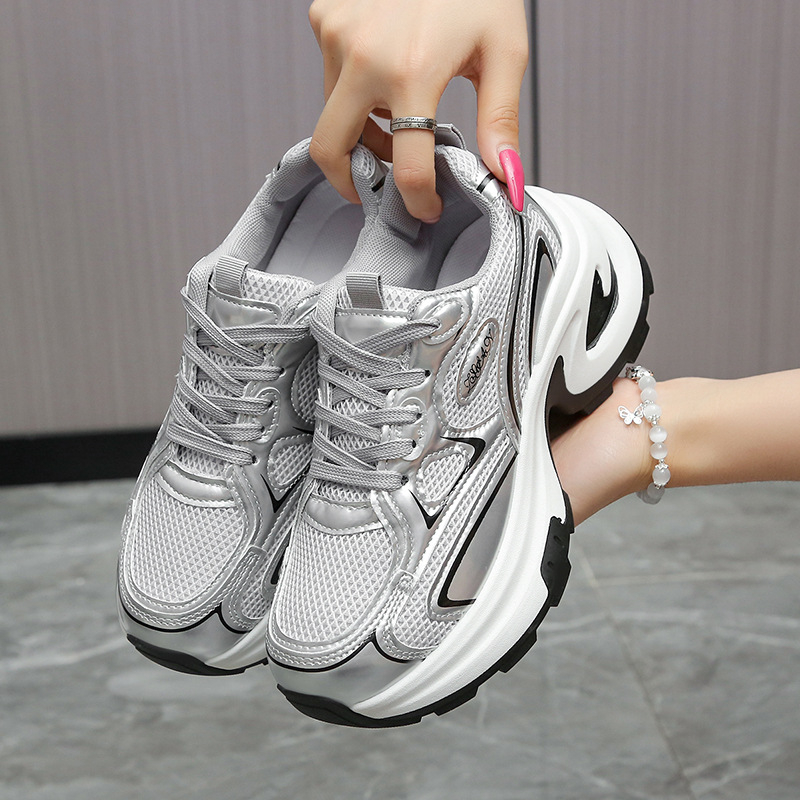 „Ankora“ raudoni moteriški bateliai tėčiui, ūgį didinantys 2025 m. itin populiarūs nauji pavasario ir rudens madingi sportiniai laisvalaikio bateliai moterims