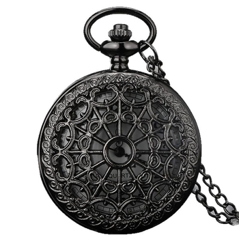 Radošs dobu ziedu kabatas pulkstenis klasisks retro apgriežams apaļš kaklarotas piekarināms pulkstenis vecs cirsts dekoratīvs kvarca pulkstenis vairumtirdzniecībā