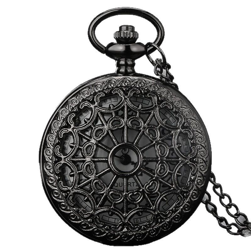 Kūrybingas tuščiaviduris gėlių kišeninis laikrodis, klasikinis retro apverčiamas apvalus karoliais pakabinamas laikrodis, senas raižytas dekoratyvinis kvarcinis laikrodis, didmeninė prekyba