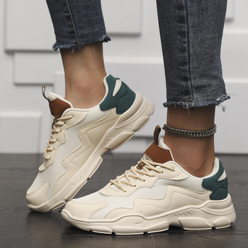 Populiarūs moteriški batai pavasariui ir rudeniui, storapadžiai moteriški žemai iškirpti tinkliniai batai studentams, sportiniai batai, tinkliniai laisvalaikio batai tėčiams