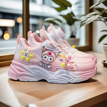 Meiteņu mīkstās apakšas kedas ar grozāmu pogu, multfilmas ādas, ūdensnecaurlaidīgas, ikdienas skriešanas kurpes, bērnudārza jaukas, ikdienas kurpes