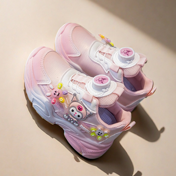 Meiteņu mīkstās apakšas kedas ar grozāmu pogu, multfilmas ādas, ūdensnecaurlaidīgas, ikdienas skriešanas kurpes, bērnudārza jaukas, ikdienas kurpes