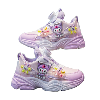 Meiteņu mīkstās apakšas kedas ar grozāmu pogu, multfilmas ādas, ūdensnecaurlaidīgas, ikdienas skriešanas kurpes, bērnudārza jaukas, ikdienas kurpes