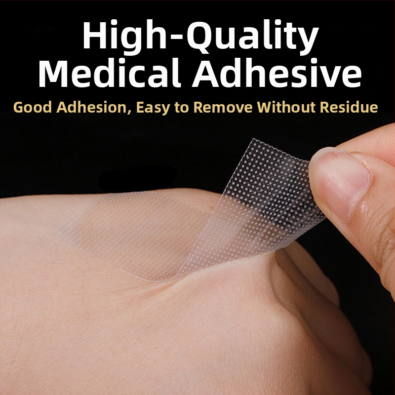 Медицинска прозрачна лента от PE, дишаща и ръчно разкъсваща се медицинска хипоалергенна лента с висок вискозитет, дължина 3 м, хипоалергенна, чувствителна на натиск лента на ролка