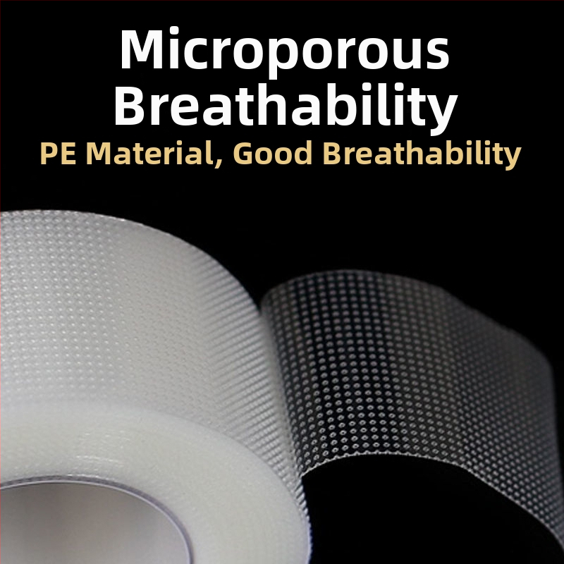 Медицинска прозрачна лента от PE, дишаща и ръчно разкъсваща се медицинска хипоалергенна лента с висок вискозитет, дължина 3 м, хипоалергенна, чувствителна на натиск лента на ролка