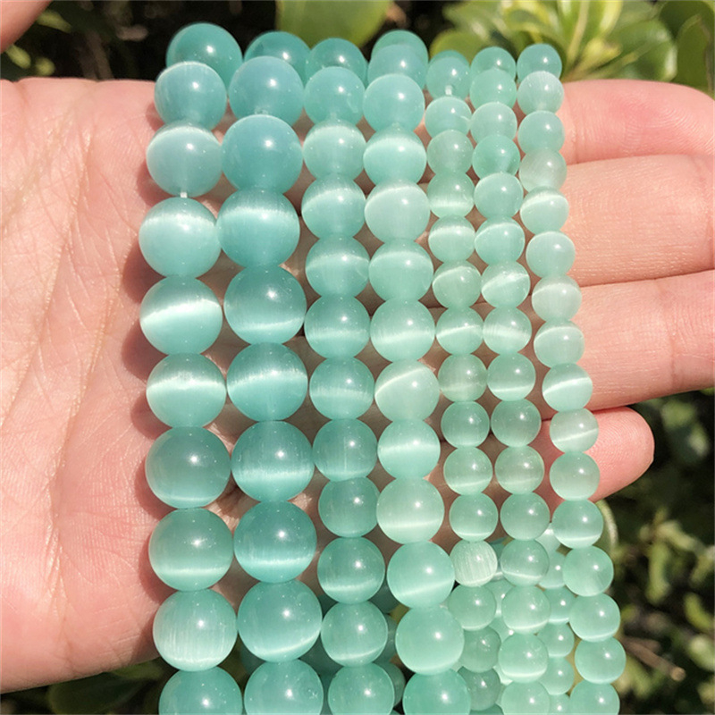 Spalvingi opalo akmens palaidi karoliukai, opalo akmens apvalūs karoliukai, „pasidaryk pats“ apyrankė, karoliai, pakabukas, papuošalai, karoliukų aksesuarai, medžiagos, didmeninė prekyba