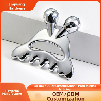 Metalinės galvos odos masažo šukos, daugiafunkcinės galvos „Meridian“ šukos, „Little Monster“ grožio lentos ritininis veido masažo lazdelė