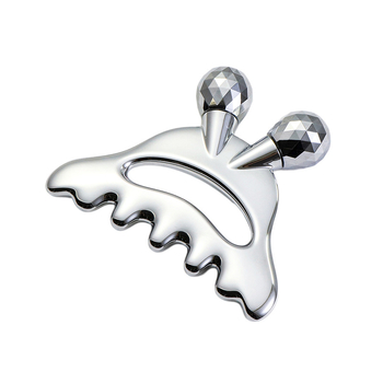 Metalinės galvos odos masažo šukos, daugiafunkcinės galvos „Meridian“ šukos, „Little Monster“ grožio lentos ritininis veido masažo lazdelė