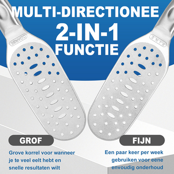 Dvipusis pedikiūro nerūdijančio plieno pėdų dildė užsienio prekybai, tarpvalstybinis buitinis pedikiūro pėdų šveitiklis nuospaudoms pašalinti, pėdų šlifuoklis