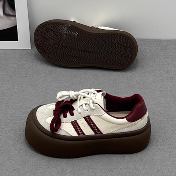 Ρετρό Γερμανικά Παπούτσια Προπόνησης Γυναικεία Άνοιξη 2025 Νέα Explosions Χοντρή Σόλα Αυξημένης Λευκής Παπούτσια Εξειδικευμένα Αθλητικά Παπούτσια Αναψυχής