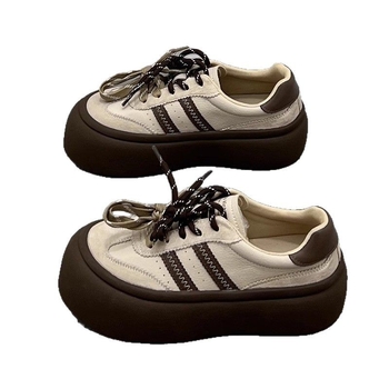 Ρετρό Γερμανικά Παπούτσια Προπόνησης Γυναικεία Άνοιξη 2025 Νέα Explosions Χοντρή Σόλα Αυξημένης Λευκής Παπούτσια Εξειδικευμένα Αθλητικά Παπούτσια Αναψυχής