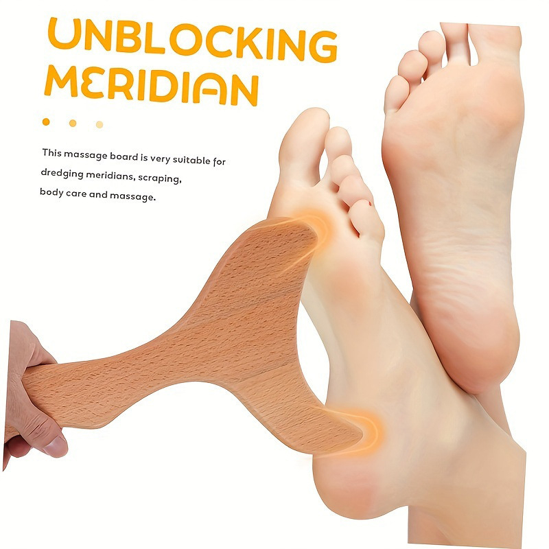 Y formos grandymo lenta, maža medinė grandymo lenta, medinis masažo įrankis, tinkantis skausmui malšinti ir masažui namuose, nešiojamas