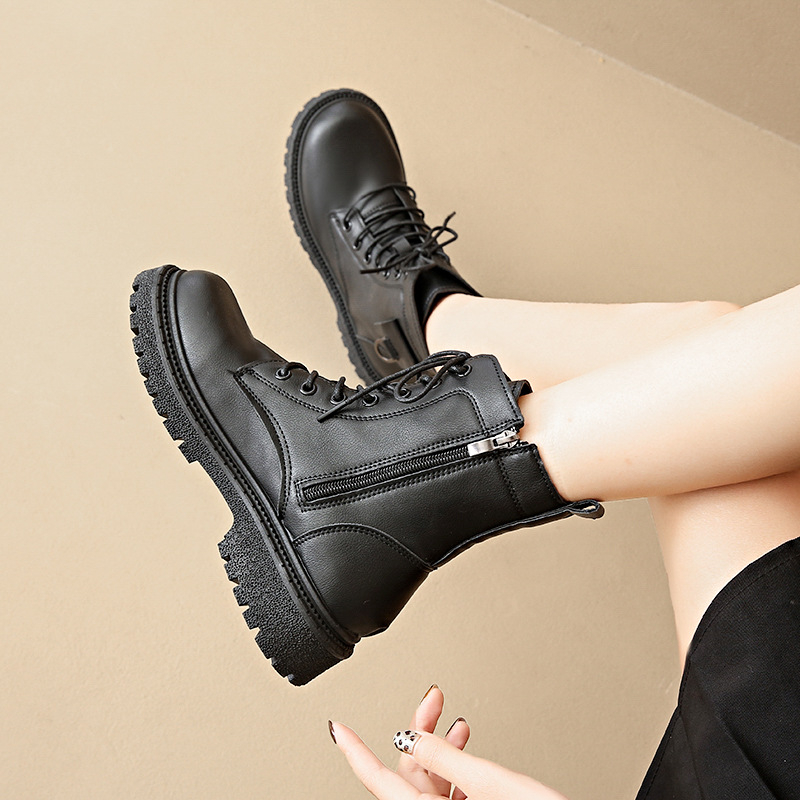 Martin Boots moteriški 2024 m. rudens ir žiemos nauji viengubi aulinukai ploni liekninantys storo apačios trumpi aulinukai britiško stiliaus aulinukai madingi trumpi aulinukai