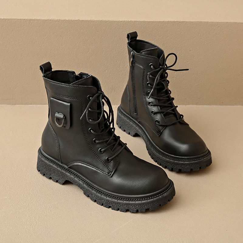 Martin Boots moteriški 2024 m. rudens ir žiemos nauji viengubi aulinukai ploni liekninantys storo apačios trumpi aulinukai britiško stiliaus aulinukai madingi trumpi aulinukai