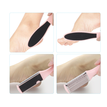 Rožinis pedikiūro įrankių rinkinys, 8 dalių nerūdijančio plieno pėdų dildės, profesionalus negyvos odos nuospaudų šalinimas, pėdų priežiūra ir pedikiūras