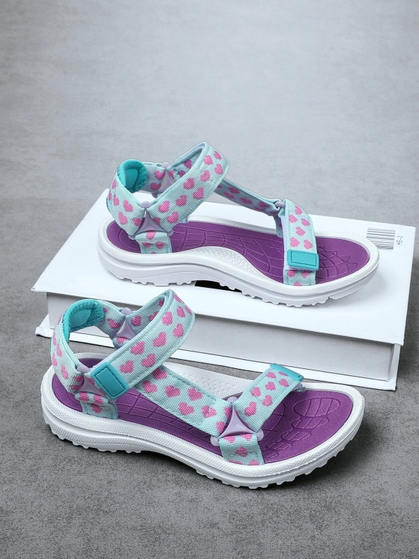 Bērnu sandales Crossborder 8-12 gadu vecumā 2025. gada vasaras jaunas, lielas bērnu modes mīkstas apakšas neslīdošas meiteņu pludmales kurpes