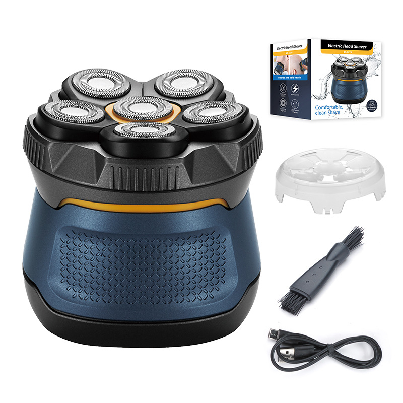 2025. gada Bald Head Artifact sešu asmeņu skūšanās speciāli izstrādāts vīriešu jaudīgs pašieskūšanās pliku matu griezējs