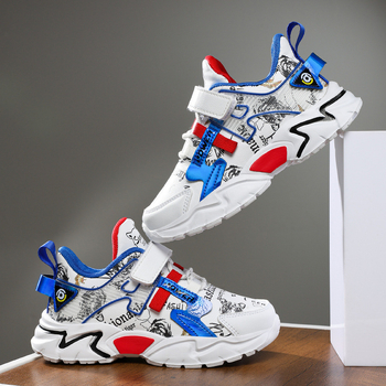 Tarpvalstybiniai sprogimai berniukams sportbačiai mokykliniai vaikai balti batai 2025 nauji vidurinės mokyklos vaikų laisvalaikio tėvo mokiniai