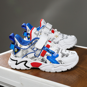 Αθλητικά παπούτσια για αγόρια από διασυνοριακές εκρήξεις, λευκά παπούτσια για παιδιά σχολείου 2025, νέο γυμνάσιο, παιδιά αναψυχής, πατέρας, μαθητές