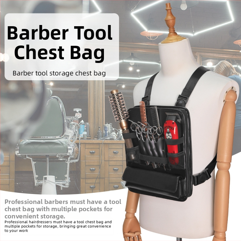 „Amazon“ naujas daugiafunkcis rinkinys, stilisto dirželis, krūtinės krepšys, žirklės, šukų krepšys, plaukų kirpimo laikiklis