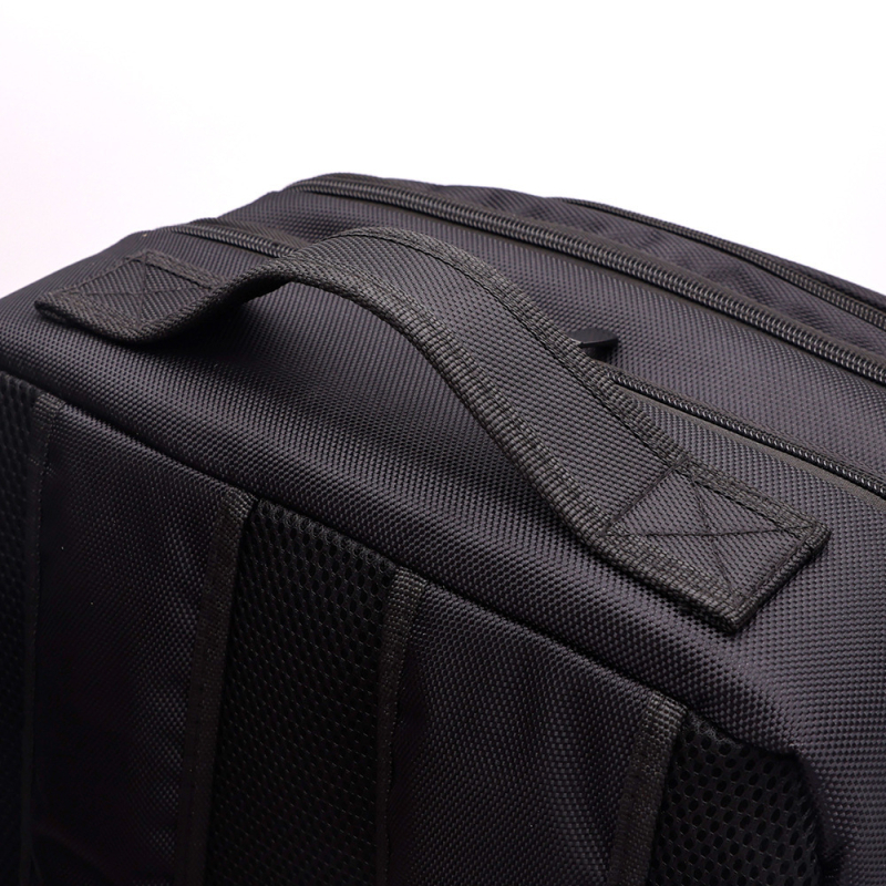 Profesionali kirpėjo kelioninė kuprinė su stumdomu padėklu ir reguliuojamu pertvaru, kosmetikos laikymo kuprine