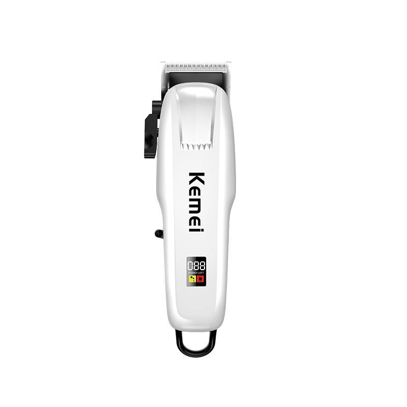 Mașină de tuns electrică Kemei KM-PG809AUSB, cap de tăiere cu încărcare rapidă, afișaj digital LCD reglabil, mașină de tuns profesională