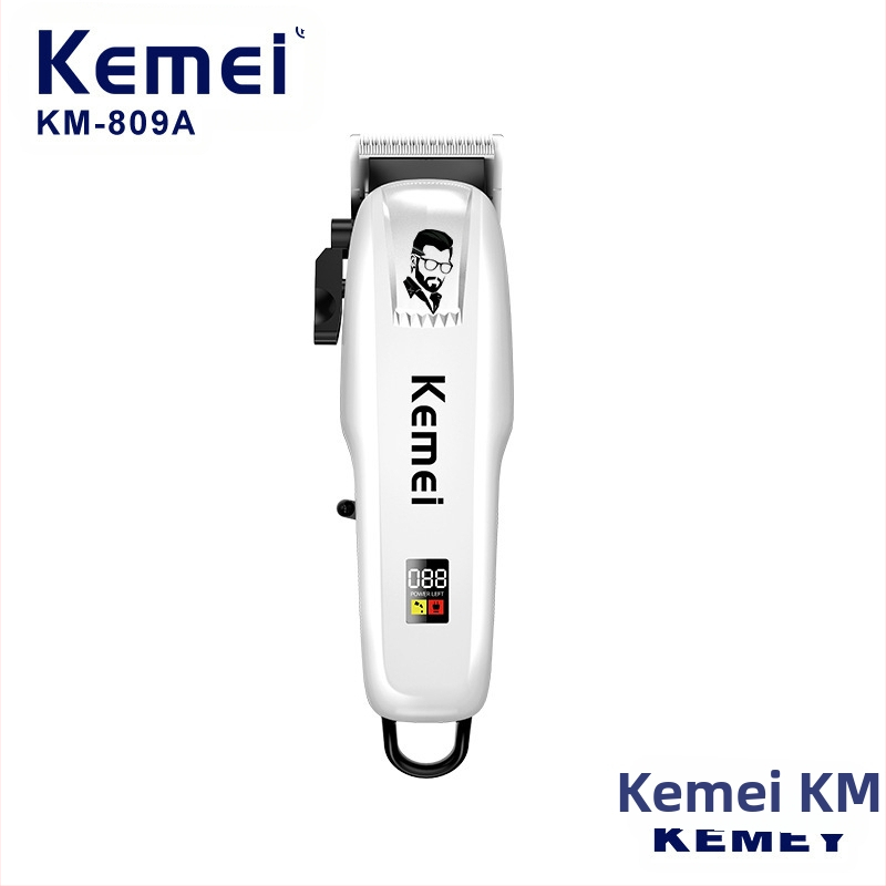 Електрическа машинка за подстригване Kemei KM-PG809AUSB, мощна, бързо зареждаща се, регулируема LCD цифрова дисплей, професионална машинка за подстригване