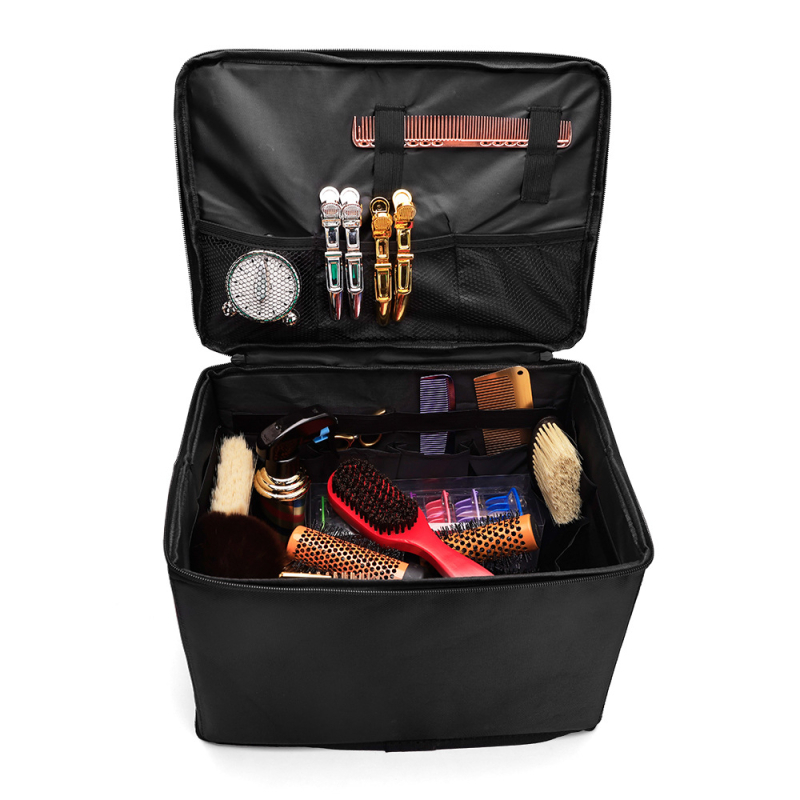 Sulankstomas didelės talpos kirpėjo lagaminas, patvarus kirpėjos laikymo krepšys, nešiojamas makiažo, naminių gyvūnėlių grožio laikymo krepšys