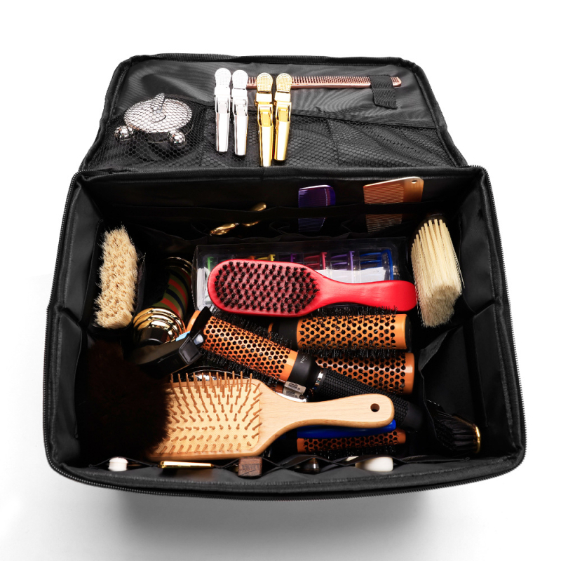 Sulankstomas didelės talpos kirpėjo lagaminas, patvarus kirpėjos laikymo krepšys, nešiojamas makiažo, naminių gyvūnėlių grožio laikymo krepšys